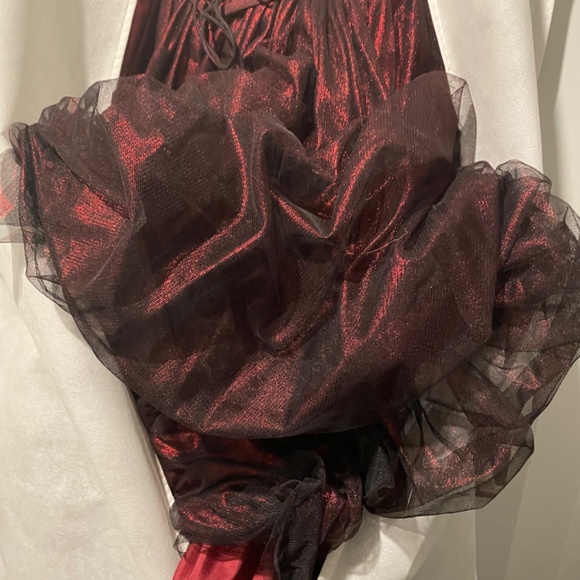 Burgundy Grad Dress - Picture 2 of 4